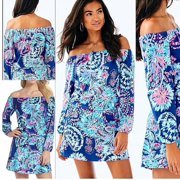 Lilly Pulitzer Lana Skort Romper in Deep Indigo Gypsea Girl print XL - Picture 4 of 6